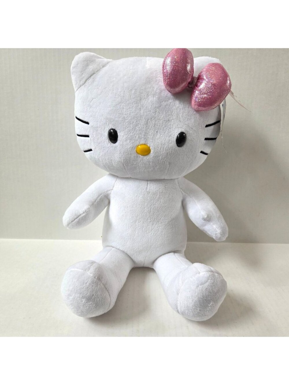 Build a Bear Hello Kitty White 18" Plush Pink Sparkle Bow Sanrio 2013 NEW